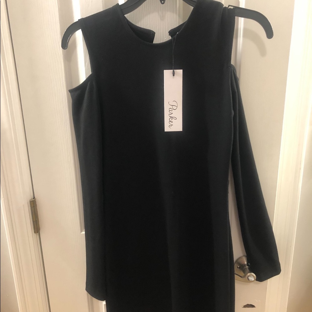 Black cold shoulder dress NWT